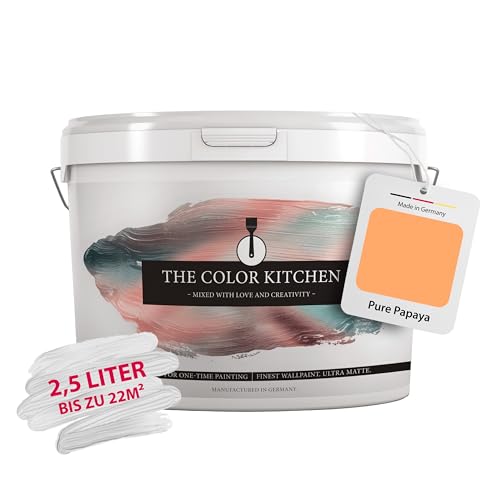 Livingwalls THE COLOR KITCHEN kräftige Wandfarbe - Malerfarbe für farbenfrohe Räume - matte Innenfarbe in Orange - 2,5l Deckfarbe in TCK5010