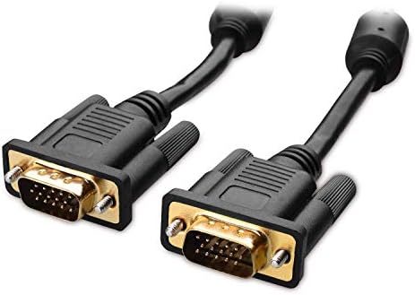 Cable Matters VGA to VGA Cable 10ft with Ferrites (VGA Cord, VGA Monitor Cable, Computer Monitor Cable, VGA Male to Male)