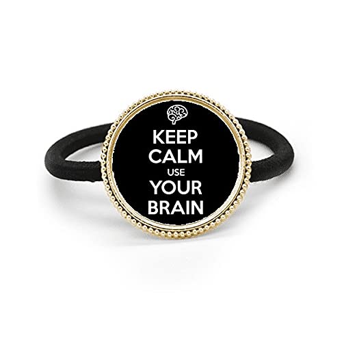 Tocado Keep Calm de metal negro y plata ideal para tus peinados de oficina