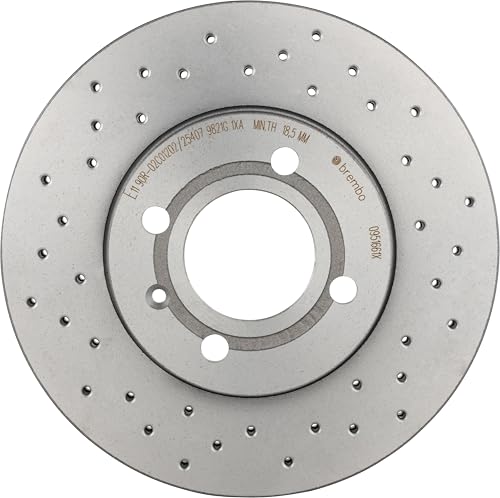 Brembo 09.5166.1X Xtra UV Coated vented drilled Front Brake Rotor SEAT/VW/VW (SVW) OE# 6N0615301D