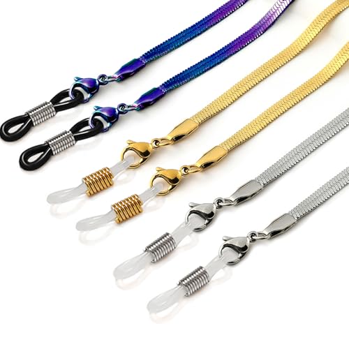 Image of Eyeglass Chain for Women Stylish,Stainless Steel Glasses Strap for Men Women,Eye Glasses Holders Around Neck