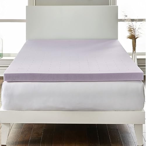 LoftWorks Cool and Fresh 2 inch Lavender Infused Deep Sleep Therapy Extra Soft Foam Mattress Topper, Twin,