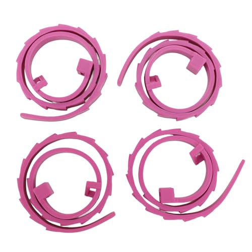 Aramox 4 Piezas Collar Ajustable Ecológico para Mascotas Collar Ligero de Silicona Suave para Cachorros y Gatitos Elegante para Perros y Gatos (Morado)