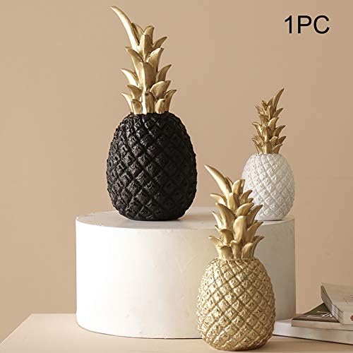 Resin Pineapple Decoration, Household Decorative Pineapple, Fashion Artificial Pineapple, Fake Pineapple Ornament for Living Room DIY Bedroom Nordic Home Decor(Gold,Size:S)