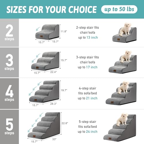 Cozy Kiss COZYKISS Dog Stairs For High Bed 22.6 Inch H, Small Pet Steps thumb #1