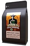 Mavericks Low Acid Coffee - Midnight Ride Blend - Organic Coffee Ground 16 oz - Bold and Smooth Dark Roast with 90% Less Acid - Safe for GERD and Keto Diets