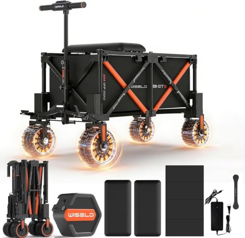 WISELD GT3 4WD Carretilla eléctrica todoterreno con asiento, capacidad 772 lbs, 3000W, precisión en dirección, 2 modos, pantalla LCD 2.4 HD miniatura 1