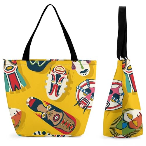 Sac à bandoulière ethnique africaine grand format pour organiser tous vos achats