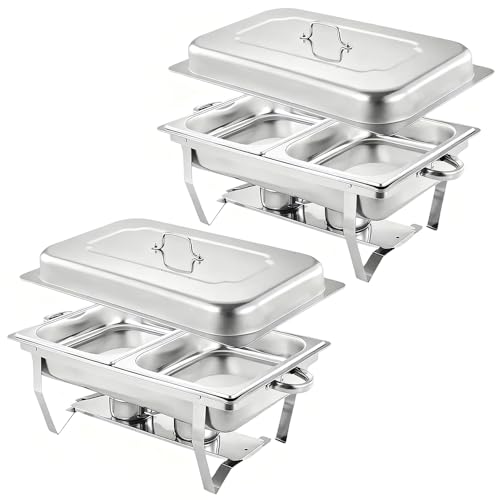 Warmhaltebehälter grillgut，Chauffe-Plat Professionnel en Acier Inoxydable，Bain-Marie Avec Support, â€¦ – Vignette