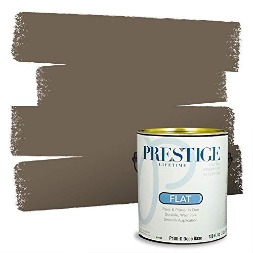 PRESTIGE Paints Interior Paint and Primer In One, 1-Gallon, Flat, Comparable Match of Sherwin Williams* Smokehouse*