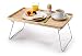 Produktbild Continenta Bett-Tablett aus Gummibaumholz, schwarz lackiert, 53 x 32 x 7 cm