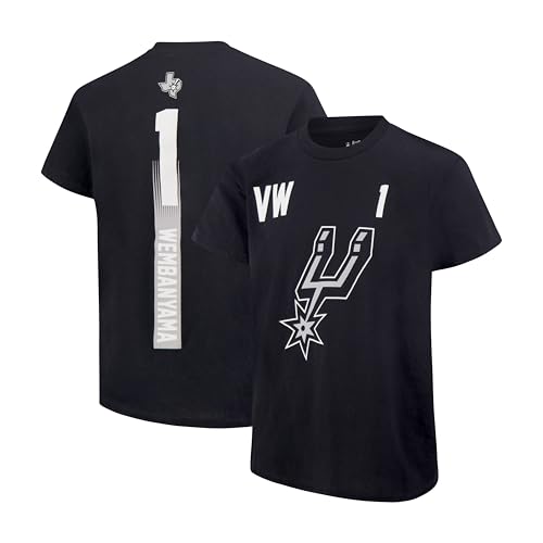 Ultra Game Boys' Super Soft Fly High Players T-Shirt,San Antonio Spurs,Team Color,14-16