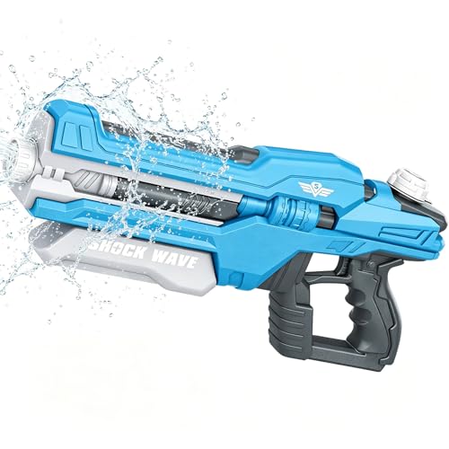 Image of 1300ml Water Gun for Kids, Blue Large Pump Action Water Pistol, Long Range Water Blaster Toy for Boys Girls & Adults, Outdoor Summer Garden Pool Beach Water Fight Games