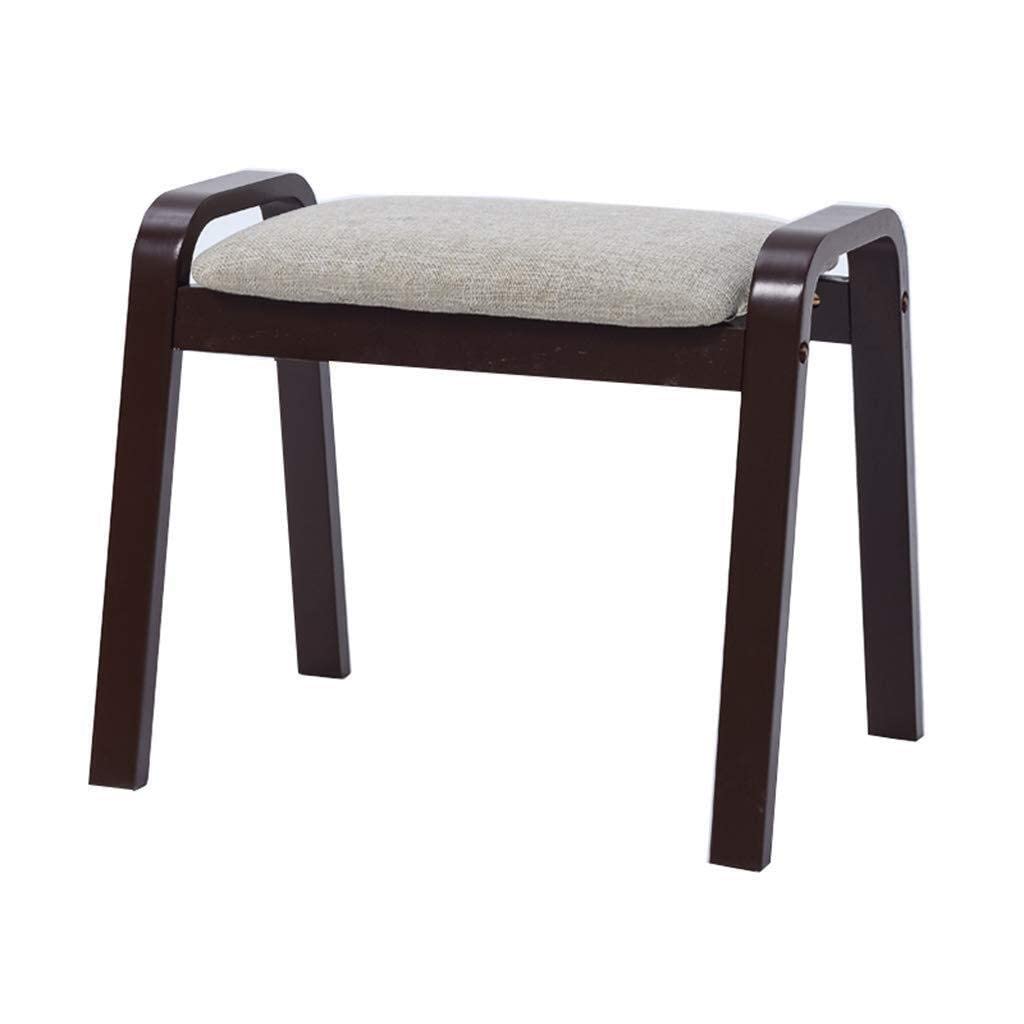 Banc à chaussures pliant bois massif coton lin coffre rangement canapé salon