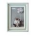 Produktbild UMI.by Amazon - Kreativer, einfacher Bilderrahmen,10 x 15 cm (4 x 6 Zoll) umweltfreundliches PS-Polymermaterial,Holzmaserung mit Metalleinsatz-Fotorahmen,frei plaziert und wandmontage(Hellgrün)
