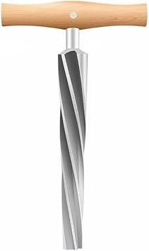 predolo Peg Hole Taper Tool High-Speed Steel part Instrument Peg Hole Taper Wear-Resistant Luthier Tool for Workshop, Cello Endpin Reamer Manual Type - Spiral Flute