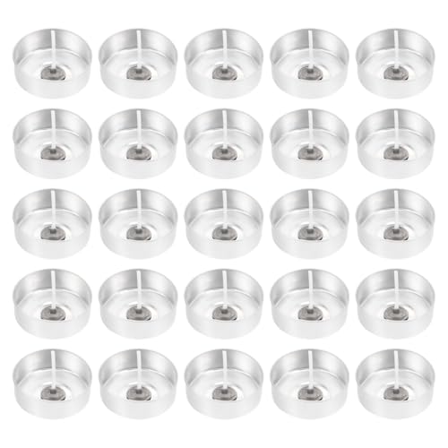 Amosfun DIY Candle Making Kit: 100pcs Candle Jars with 100pcs Wicks for Tealight Making, Empty 1.5'' Aluminium Tea Light Tins for Craft, Christmas, Halloween, Handmade Accessory