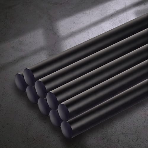 Image of JMIATRY 10 Pack Black Plastic Rod 1 /2 -Inch Diameter and 12-Inch Length Black Round Acetal Copolymer Rods 1 /2 inch Black Round Abs Plastic Rods (1.2x30CM)