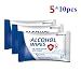 Produktbild Feuchttücher 5 Packungen - Insgesamt 50 Tücher Soft Reinigungstücher Wipes Feuchttücher Geeignet für Hand, Gesicht, Körper, Mobil, Büro, Restaurant, Hotel, Zuhause, Küche, Reisen (5 Packungen)