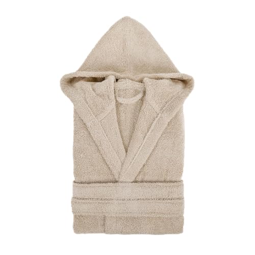 TRAMAS+ Peignoir de Bain 100% Coton Homme et Femme, 450g, Capuche, Ceinture Ajustable, 2 Poches, Haute Absorption, Doux et Confortable, Certifié OEKO-TEX - M,...