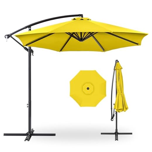 10ft Offset Cantilever Patio Umbrella - Yellow
