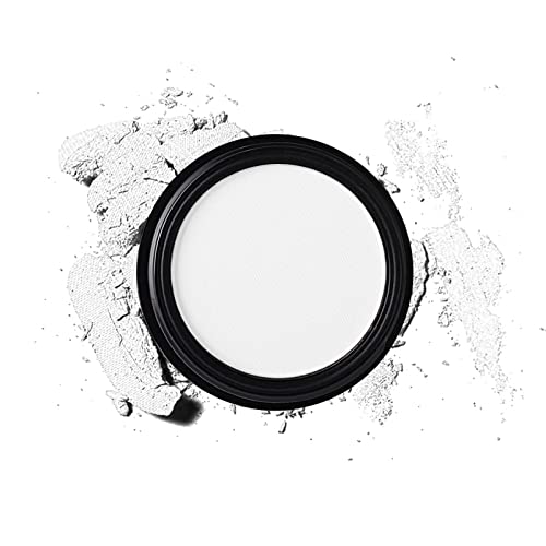 Meicoly White Single Eyeshadow, Pressed Powder Matte Eye Shadow, Opaque Vegan Cruelty Free High Pigment Eyeshadow For Day & Night,Goth Vampire Blood Makeup Base,White #TOP4