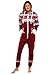 SKYLINEWEARS Womens Onesie Fashion Playsuit Ladies Jumpsuit Aztec Burgundy M
