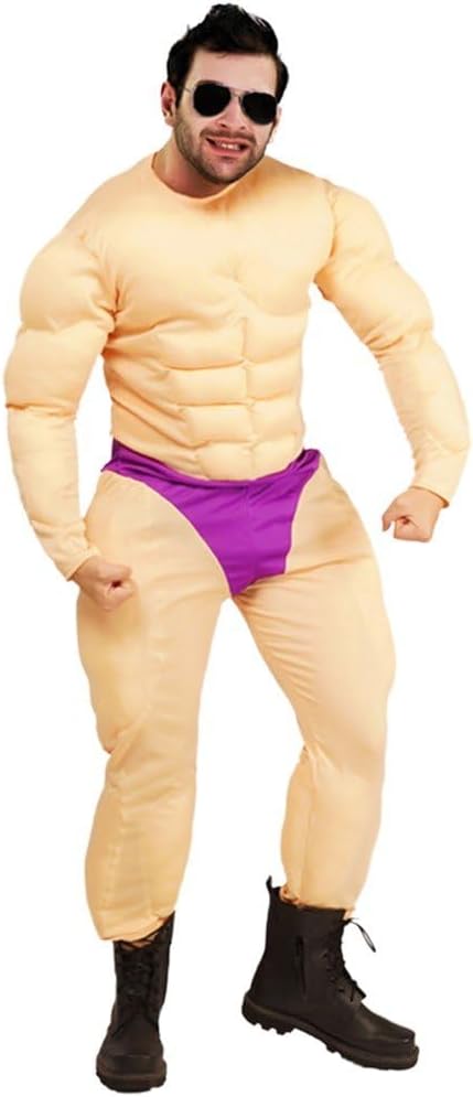 Halloween Muscle Jumpsuit Whip Whip Mens Costume Cosplay Adult Full Body Costume Halloween Costume for Party