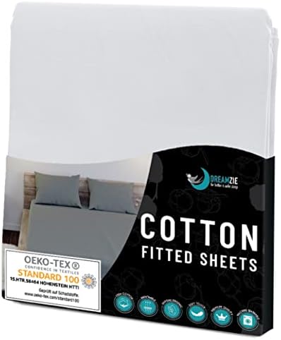 Prześcieradło z bawełny w kolorze czerwonym  na materac 70 x 200 x 12 cm, wolne od chemikaliów (Oeko TEX), prześcieradło z pełną gumą