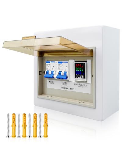 BOQNZN 240V 60A Generator Transfer Switch, Prewired Transfer Panel with