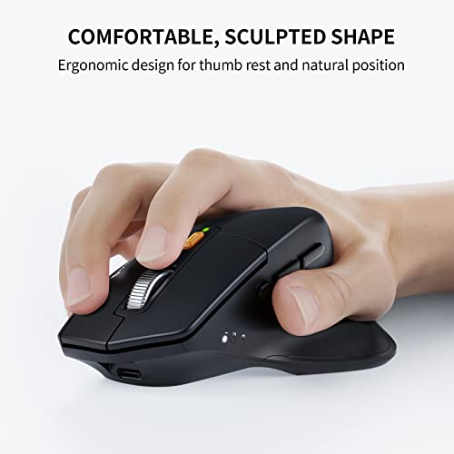 Ergonomic Wireless Keyboard Mouse, Protoarc Ekm01 Ergo Bluetooth Keyboard And Mouse Combo, Split Design, Palm Rest, Multi-Device, Rechargeable, Windows/Mac/Android (Black) #TOP3
