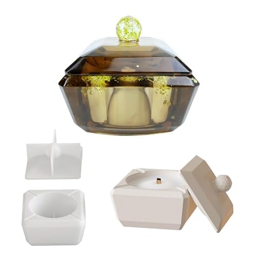 Square Resin Jar Mold with Lid, Silicone Mold for Epoxy Resin | Jewelry Box Mold, Candle Jar Mold, Trinket Storage Container, Resin Casting Mold, Handmade Decor Crafts
