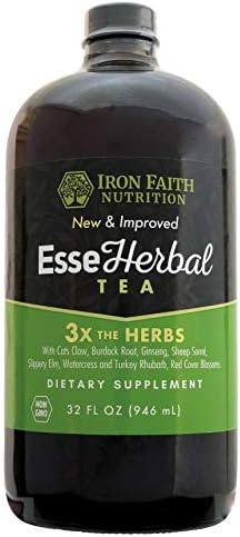 Iron Faith Nutrition EsseHerbal Tea 8 herb Formula w/Organic Minerals/Non-GMO/Vegan/Organic/Detox & Cleanse Support Immune System (32 oz)