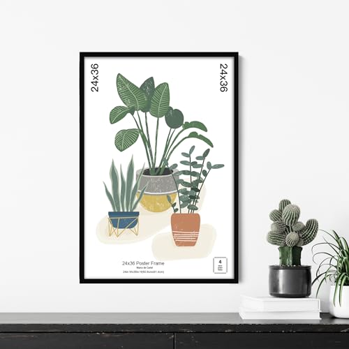 24x36 Black Flat Profile Wall Photo Frame