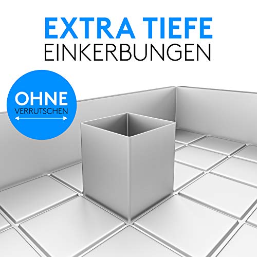 Foto von EDELHAND© Zahlen Backform aus Aluminium mit Antihaftbeschichtung - Zahlen und Buchstaben Kuchenform für den perfekten Geburtstag - Zahlenbackform eckig u. verstellbar für Number Cake