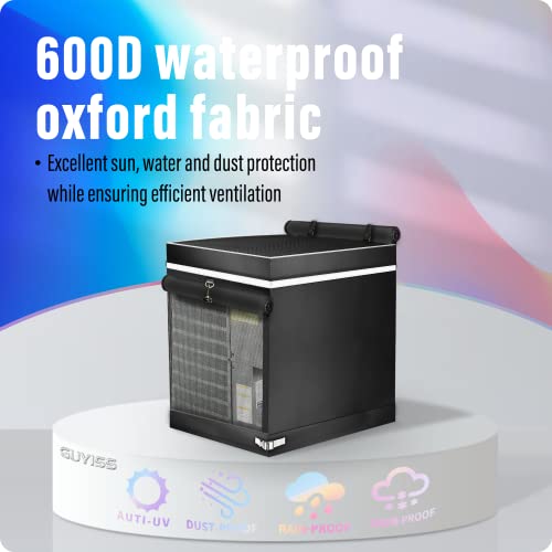 Guyiss Air Conditioner Cover, Double-Layer Design, With 87% Mesh Inside, Waterproof And Foldable Side And Top Outside, Suitable For Use In All Seasons, 28*28*32 Inch External Central Ac Unit Protector, Anti-Defoliation, Dustproof, Snow-Proof And Rain-Proof #TOP5