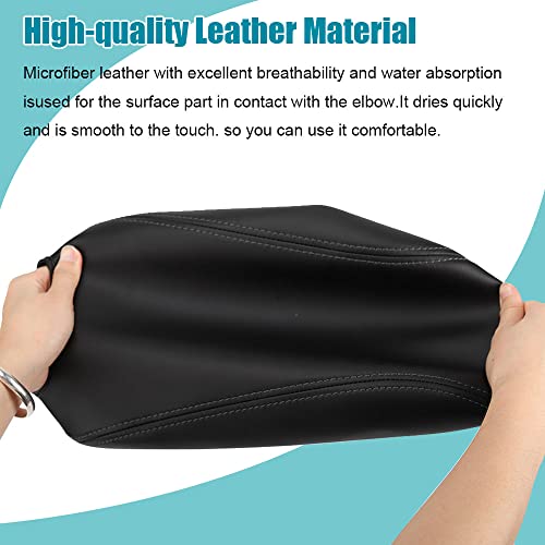 LEXLEY Center Console Pad Armrest Box Cover Waterproof Anti-Scratch Leather Protector Covers For 2013-2018 RAM 1500 2500 3500,2019-2023 RAM 1500 Classic Jump Seat Console Accessories-Black Stitches by LEXLEY - Used condition - Image 4