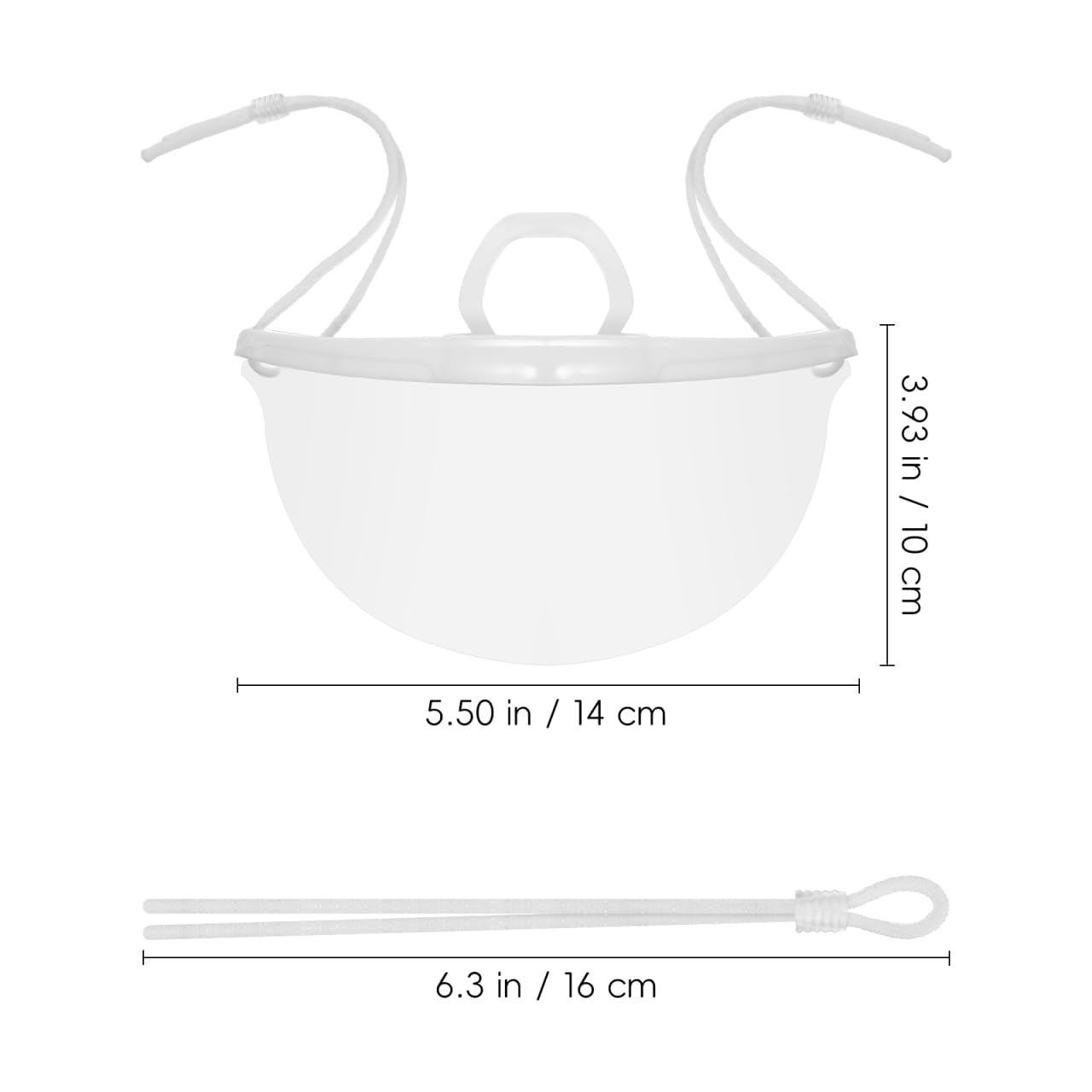 DOITOOL 20 Pcs Chef Masks Clear Plastic Face Shields Anti-Fog Nose Mouth Covers for Restaurant Kitchen Food Service Catering and Beauty Salons