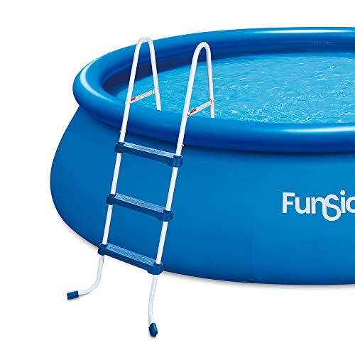 Funsicle 42 Inch SureStep 3 Stair Lightweight Heavy Duty Steel Outdoor Pool Ladder for Above Ground Swimming Pools, Multicolor - Thumbnail 5
