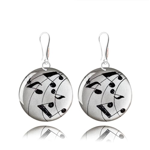 Boucles d'oreilles pendantes rondes et ovales de la Collection Symphonie Musicale