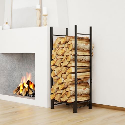 C-Hopetree 8Ft Outdoor Indoor Firewood Rack, Adjustable Metal Log Holder for Fireplace, Heavy Duty Wood Pile Storage Organizer Stacker Stand, Black by C-Hopetree - Image 9