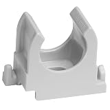 SOMA Clip per tubi in plastica, grigio, 10 mm, 20 pezzi, morsetto per tubo, resistente ai raggi UV