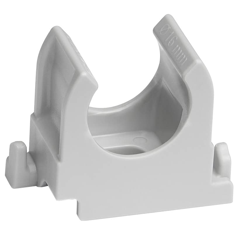 SOMA Plastic Pipe Clip Grey 12 mm Pack of 50 Clamp Pipe Clamp UV Resistant โ image 1