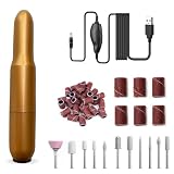 Ponceuse pour Ongles Professionnel, Lime a Ongles Electrique 20000 tours/minute, Kit Manucure et Pédicure complet, 12 Accessoires, Ponseur Portable Professionnel pour Mains Pieds, Nail Drill
