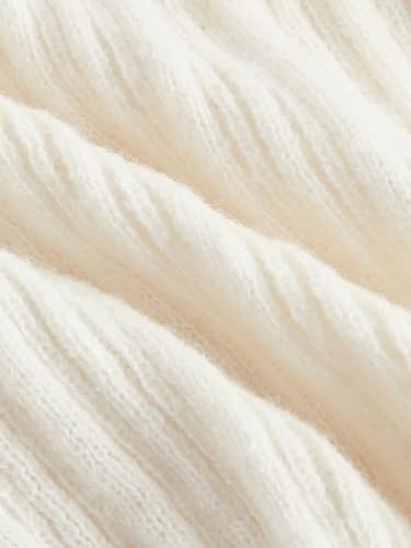 SOLY HUX Women's Long Sleeve Off Shoulder Sweater Y2k Tops Button Down Knitted Tee Shirt Pullover4