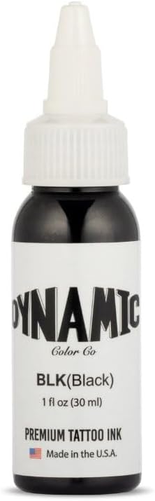 Original DYNAMIC BLACK TATTOO INK - For Tattoo Lining & Shading 1oz / 8oz **UK** (1oz (30ml))
