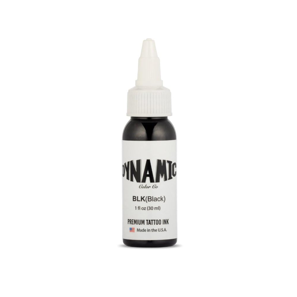 Original DYNAMIC BLACK TATTOO INK - For Tattoo Lining & Shading 1oz / 8oz **UK** (1oz (30ml))