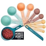 Moritz & Moritz 11-TLG. Messlöffel Set 1/4 TSP bis 1 Cup - stapelbar - Messbecher Measuring Cups...