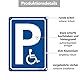 2 Stück Behindertenpark Schilder,dauerhaft Alu 35x25cm Parkplatz für Rollstuhlfahrer parken mit UV-Schutz Wetterfest einfache Montage im Innen- oder Außenbereich