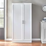 Simple Living Lawrence Tall Pantry Cabinet White Painted